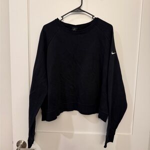 Nike Dri-Fit Cropped Pullover Sweatshirt - Black